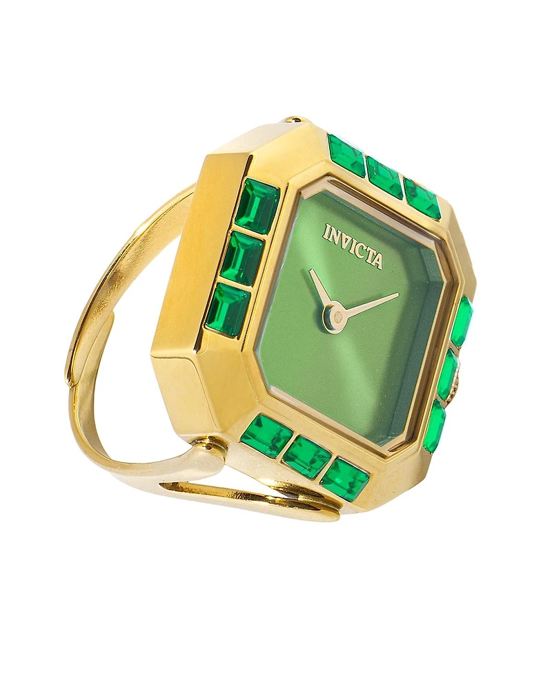 Invicta Women's Mini Quartz 2 Hand Dial Ring Watch