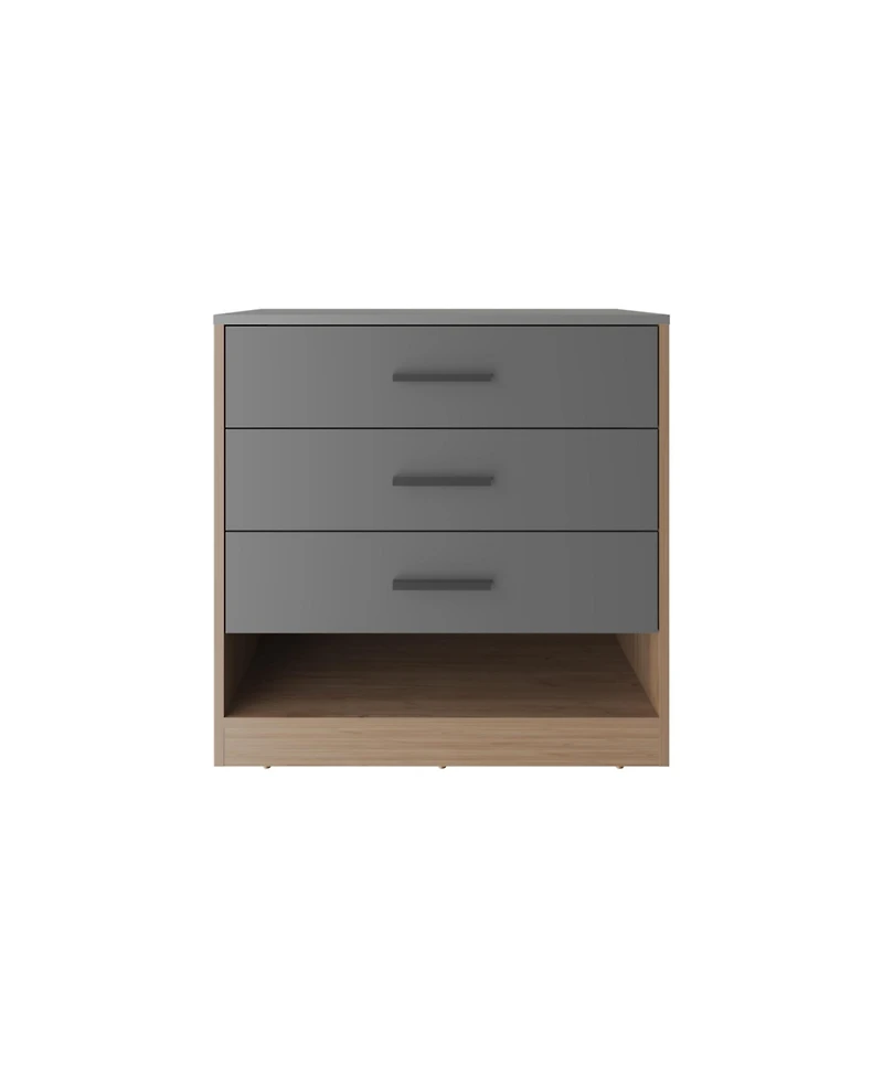 flynama Modern 6 Drawer Dresser Engineered Wood Cabinet Handle Free for Bedroom Living Room Closet