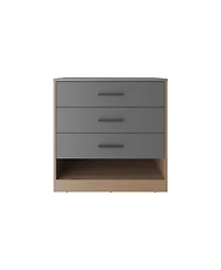 flynama Modern 6 Drawer Dresser Engineered Wood Cabinet Handle Free for Bedroom Living Room Closet