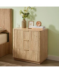 flynama 3 Drawer Modern Dresser Multipurpose Cabinet for Kids Room Home Furniture With Spacious Drawers Easy Assembly Dura