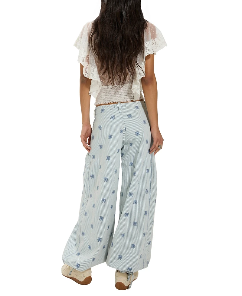 Free People Women's Mid-Rise Wide-Leg Pants