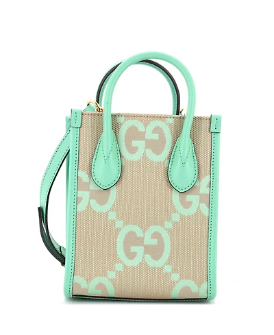 Pre-Owned Gucci Mini Vertical Tote Jumbo Gg Canvas