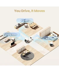 Enabot Ebo Air 2S Smart Companion Robot with 2.5K Camera, Two-Way Audio & Night Vision