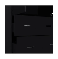 flynama Edie Armoire for Bedroom with Hanging Rod Lower Drawer Upper Shelf