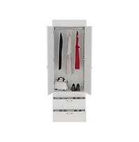 flynama Taranto Armoire Finish with Double Door Cabinet Two Drawers and Hanging Rod