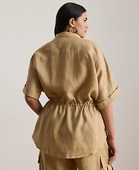 Lauren Ralph Plus Roll-Tab Sleeve Tunic