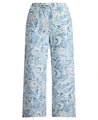 Lauren Ralph Plus Paisley Wide-Leg Pant