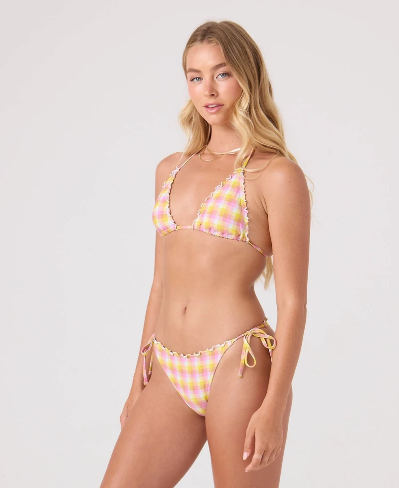 Roxy Women's Printed Tie-Sides Pull-On Hipster Swim Bottoms