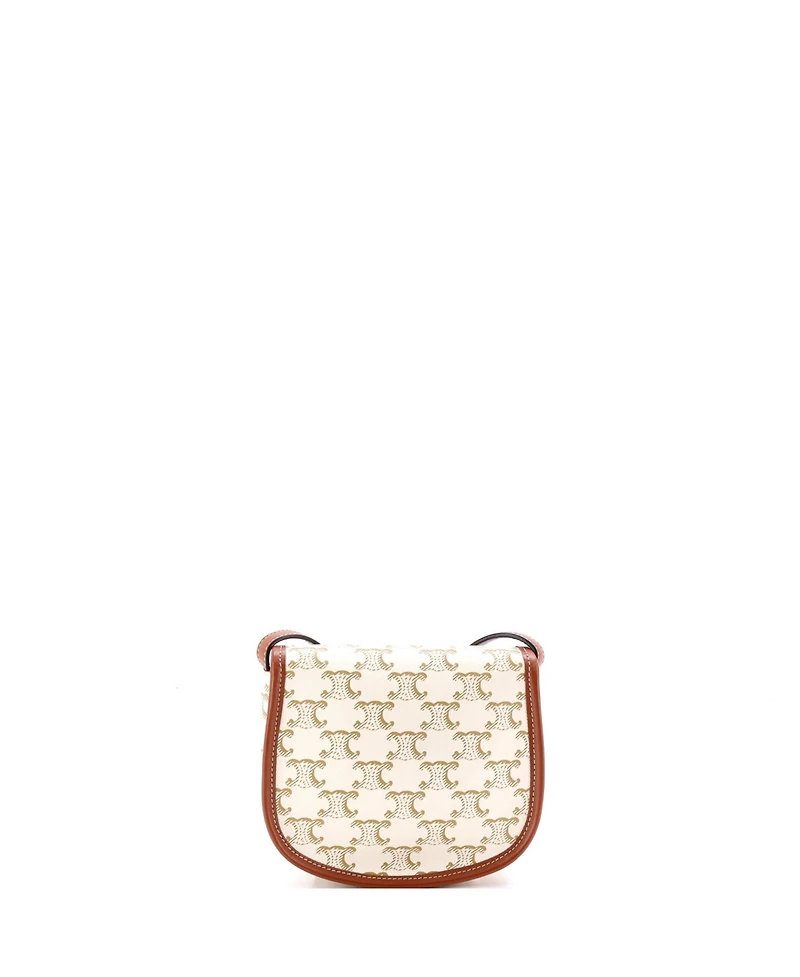 Pre-Owned Celine Mini Besace Flap Bag Triomphe Coated Canvas