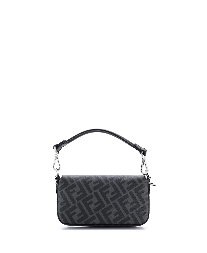 Pre-Owned Fendi Mini Baguette Nm Bag Zucca Coated Canvas and Leather