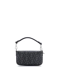 Pre-Owned Fendi Mini Baguette Nm Bag Zucca Coated Canvas and Leather