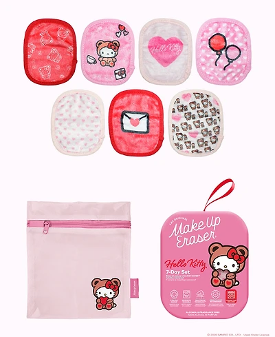 MakeUp Eraser 8-Pc. Hello Kitty Cutie Pie Reusable Makeup Wipe Set