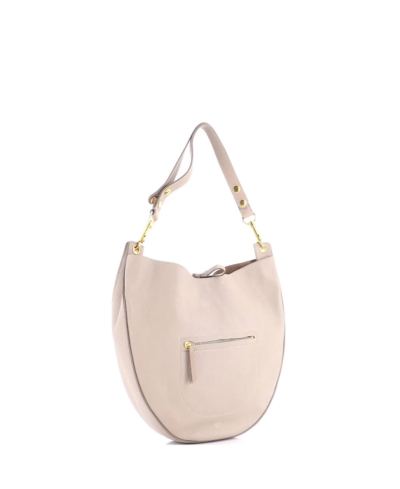 Pre-Owned Celine Medium Trotteur Pocket Hobo Grainy Leather