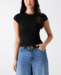 Guess Women's Short-Sleeve Crew Neck Sweater