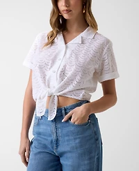 Guess Women's Short-Sleeve Collared Shirt