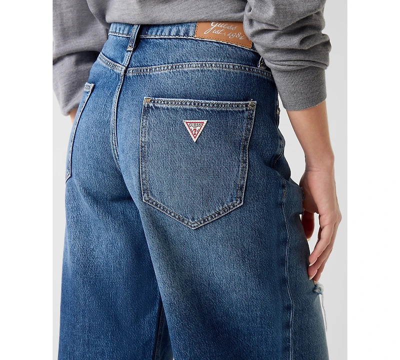 Guess Women's Mid-Rise Baggy Bermuda Shorts