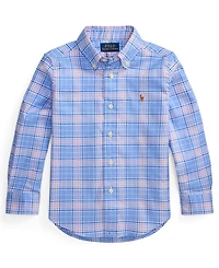 Polo Ralph Lauren Boys' 2T-7 Plaid Performance Oxford Shirt