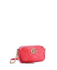 Pre-Owned Gucci Small Gg Marmont Shoulder Bag Matelasse Leather