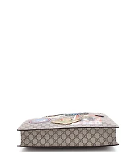 Pre-Owned Gucci North South Courrier Convertible Soft Open Tote Gg Coated Canvas with Applique