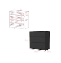 flynama Three Drawer Dresser Modern Wengue Finish Compact Storage Organizer 4.1 inch H 12 inch W for Home Bedroom