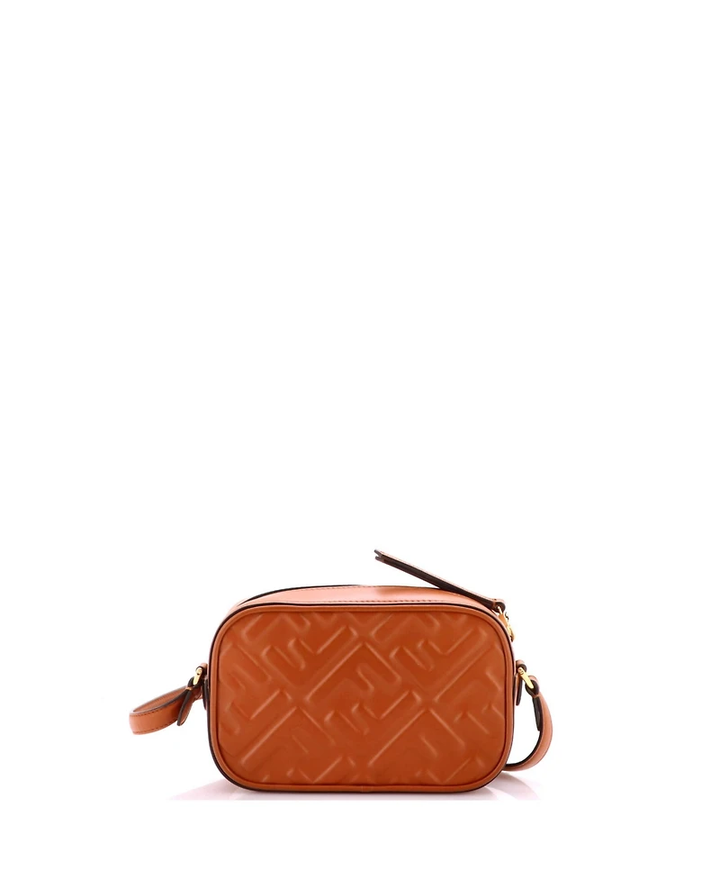 Pre-Owned Fendi Mini Camera Case Bag Zucca Embossed Leather