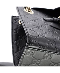 Pre-Owned Gucci Small Emily Chain Flap Shoulder Bag Guccissima Leather