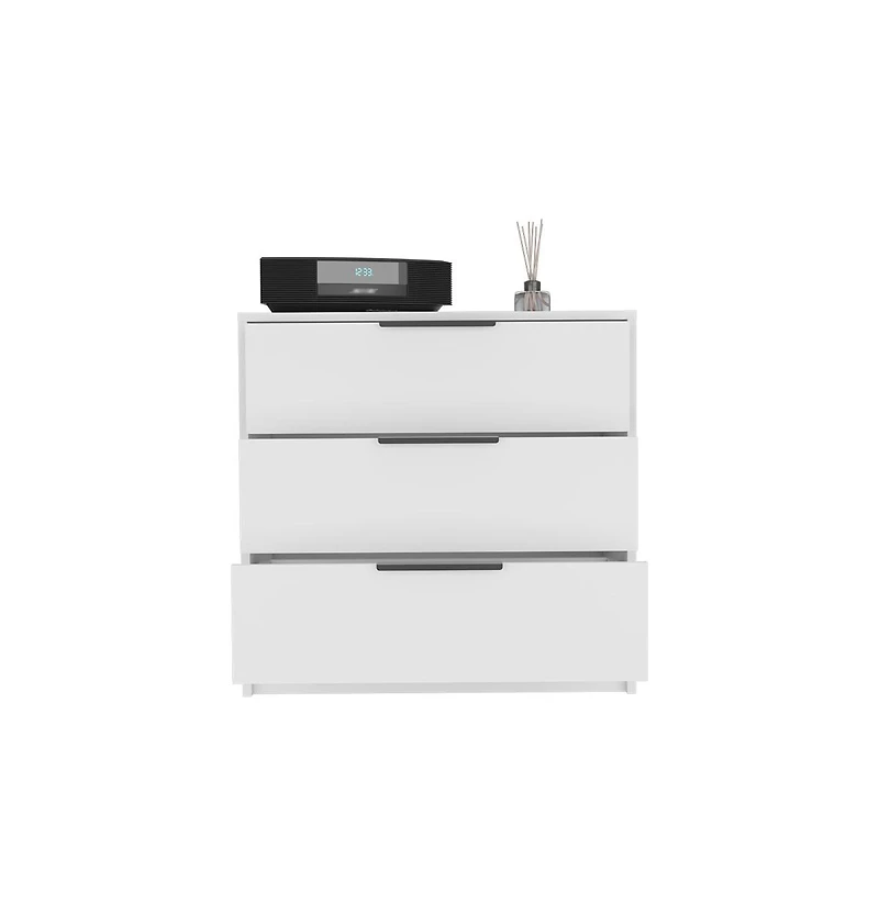 flynama 3 Drawer Contemporary Dresser Sturdy Cabinet for Living Room Home Furniture with Spacious Drawers Easy Assembly