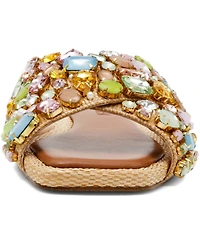 Steve Madden Women's Levity Embellished Flat Slide Sandals