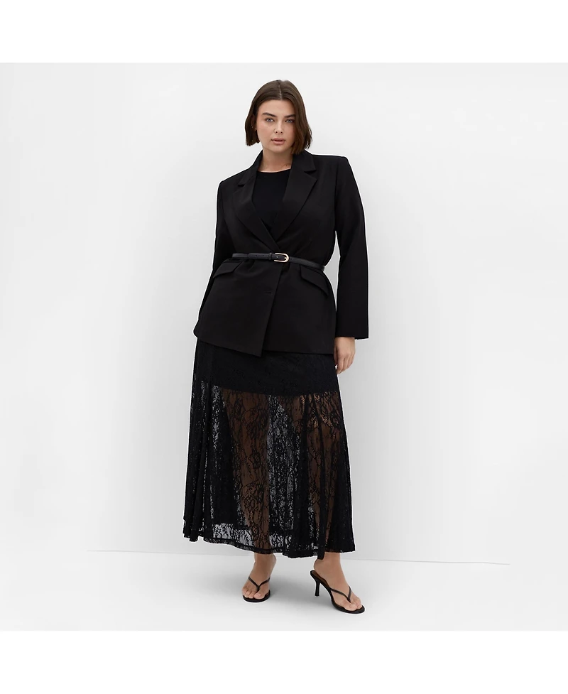 City Chic Women's Lacey Maxi Skirt