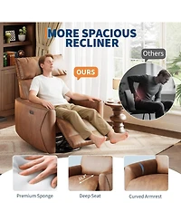 gaomon Power Recliner Chair, Swivel Rocker for Adults, Fabric Glider Recliner, Usb Ports, High Back, Single Sofa