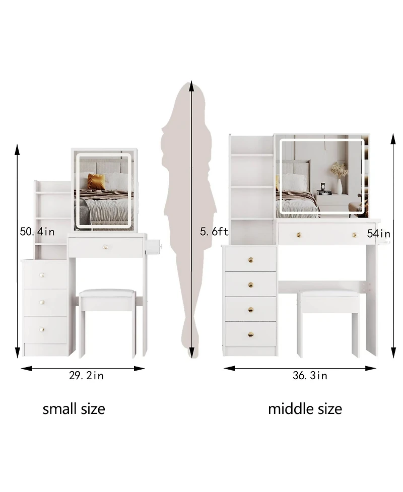 Flynama Elegant Modern Wooden Nightstand with 2 Drawers Finish Bedside Table for Bedroom Living Room