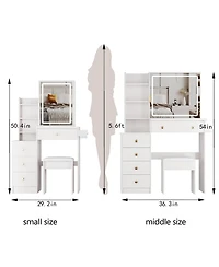 Flynama Elegant Modern Wooden Nightstand with 2 Drawers Finish Bedside Table for Bedroom Living Room