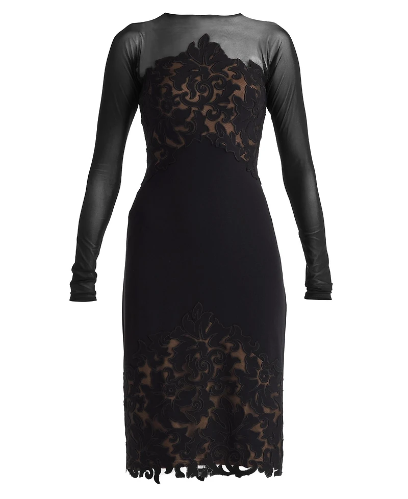 Tadashi Shoji Women's Calia Laser-Cut Crepe Dress