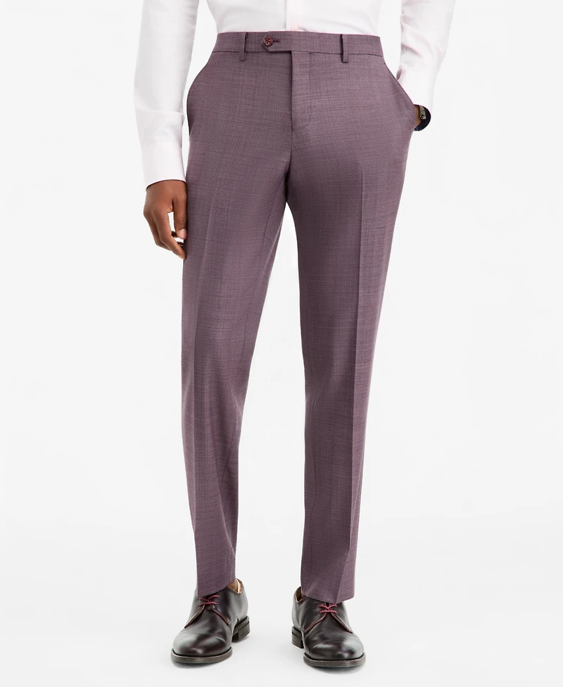 Ted by Baker Men's Modern-Fit Purple Solid Suit Separate Pants