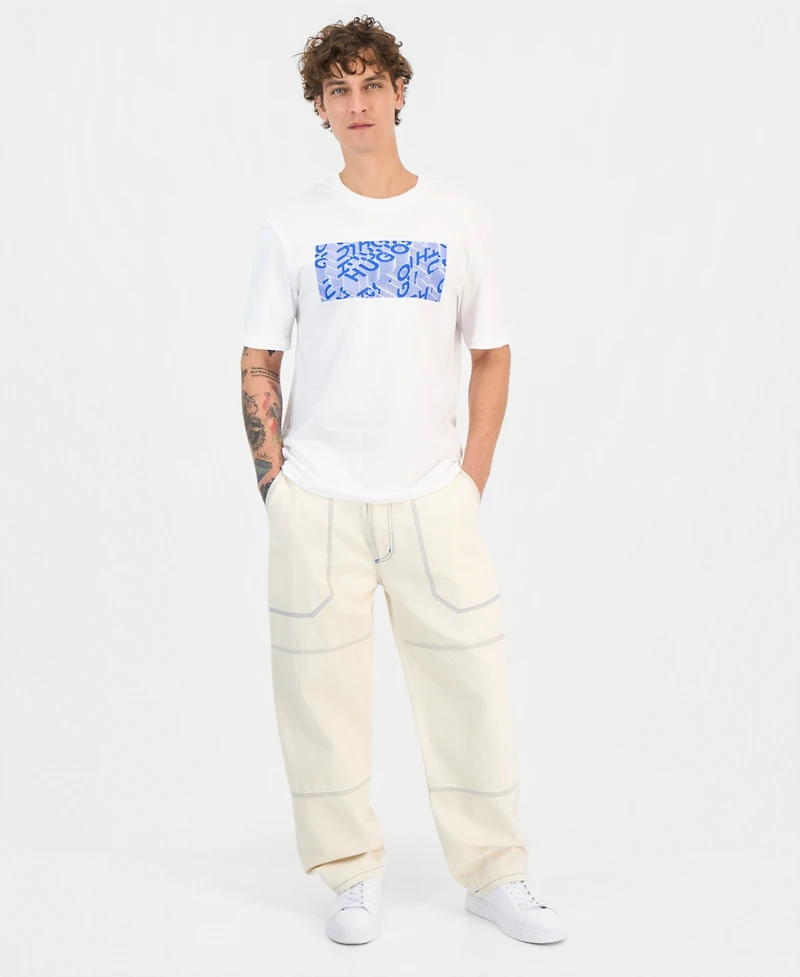 Hugo Boss Men's Nierofix Cotton Graphic Regular-Fit T-Shirt
