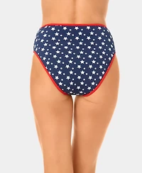 California Waves Women's Starstruck Mini Rib High-Waist Swim Bottoms