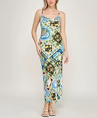 Invitee Women's Strappy Cowl Neck Midi Dress