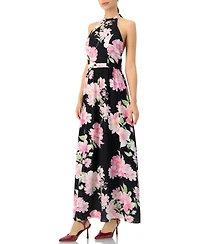 Ivonne Women's Floral Halter Neck Backless Maxi Dress