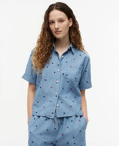 Tommy Hilfiger Women's Star Printed Short-Sleeve Shirt