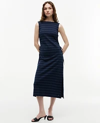 Tommy Hilfiger Women's Tie-Detail Boat Neck Midi Dress