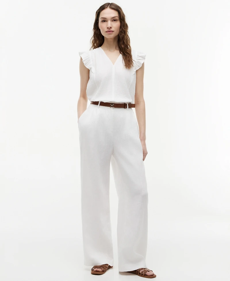 Tommy Hilfiger Women's Flutter-Sleeve V-Neck Blouse