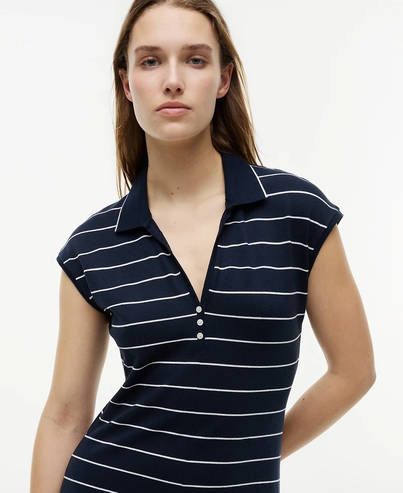 Tommy Hilfiger Women's Henley Polo Midi Dress