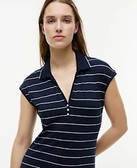 Tommy Hilfiger Women's Henley Polo Midi Dress