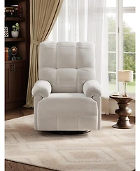 gaomon Oversized Swivel Rocker Recliner - Chenille Upholstered, 350lb Capacity, Infinite Recline for Living Room