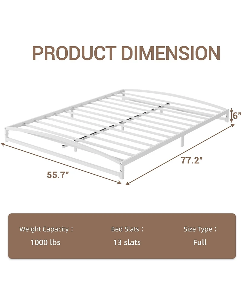 gaomon 6 Inch Metal Platform Bed Frame