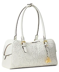 Lauren Ralph Lauren Marcy Large Perforated Nappa Leather Satchel Bag