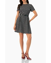 Ivonne Women's Polka Dot A-Line Short Dress