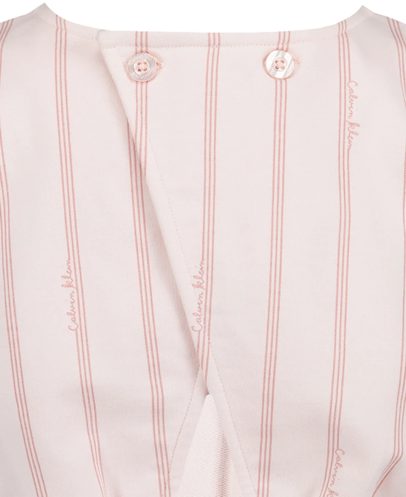 Calvin Klein Girls' 7-16 Short-Sleeve Romper