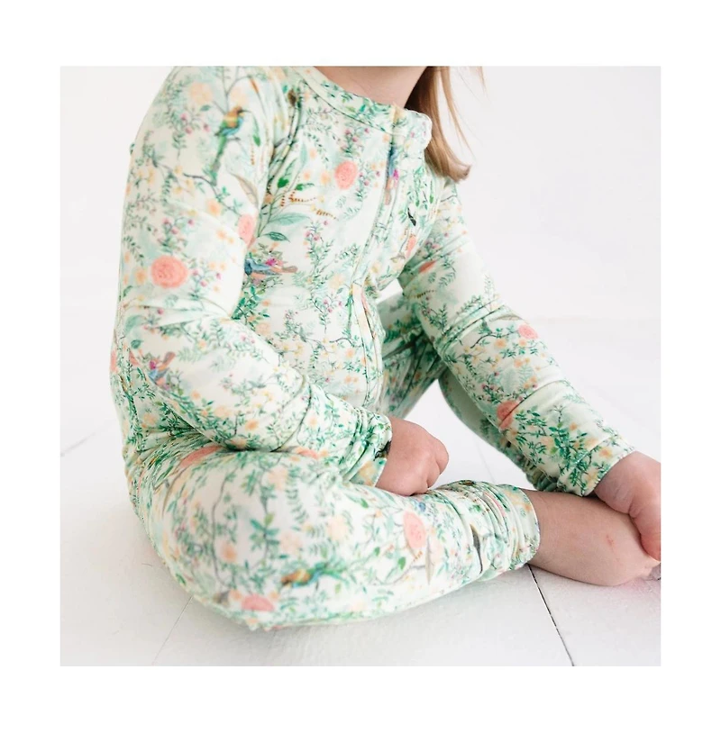 Motette Baby Girls Sage Blossom Bamboo Sleeper