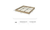 gaomon Full Floor Standing Bed Frame Sturdy Wood Slats Minimalist No Headboard No Box Spring Golden Tan Wood